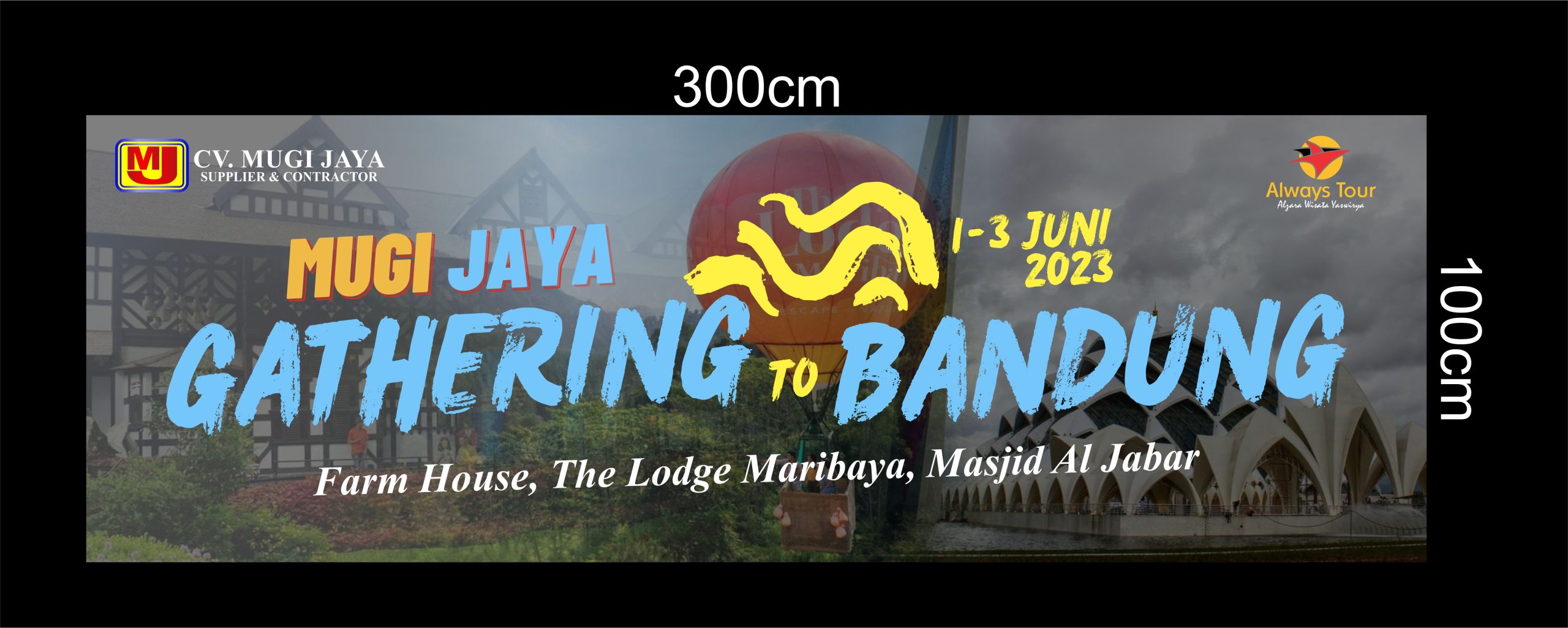 Mugi Jaya Gathering to Bandung Banner Desain CorelDraw