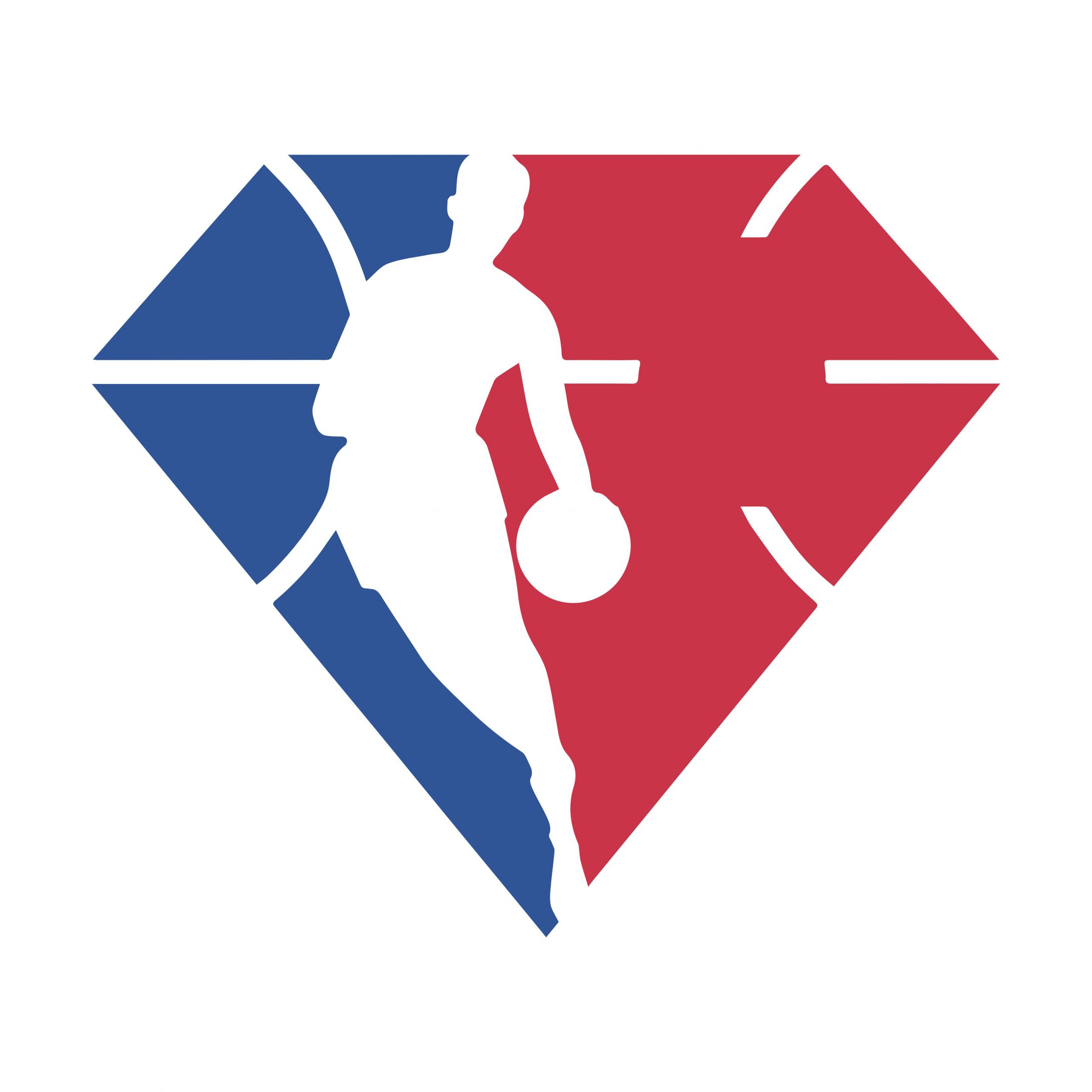 NBA 75 Years Painted Logo Vector Logo Vector