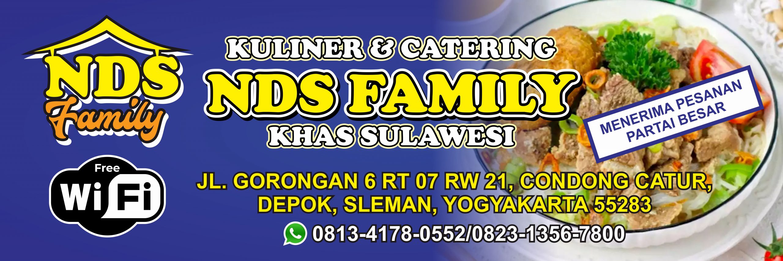 NDS Family Banner Kuliner dan Catering Vector CorelDraw