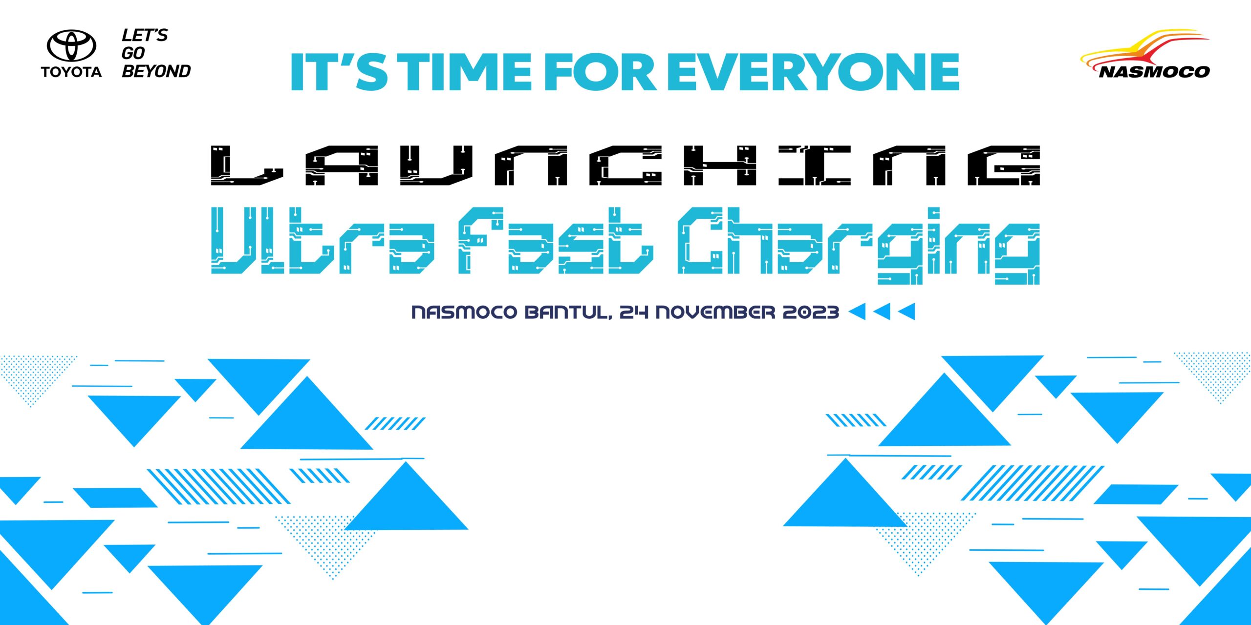 Nasmoco Backdrop Event Launching Ultra Fast Charging Desain Vector