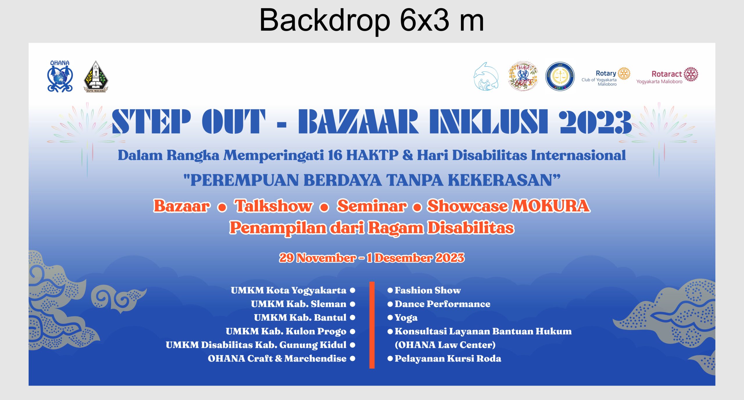Ohana Event Bazaar di UKDW Jogja Desain Vector