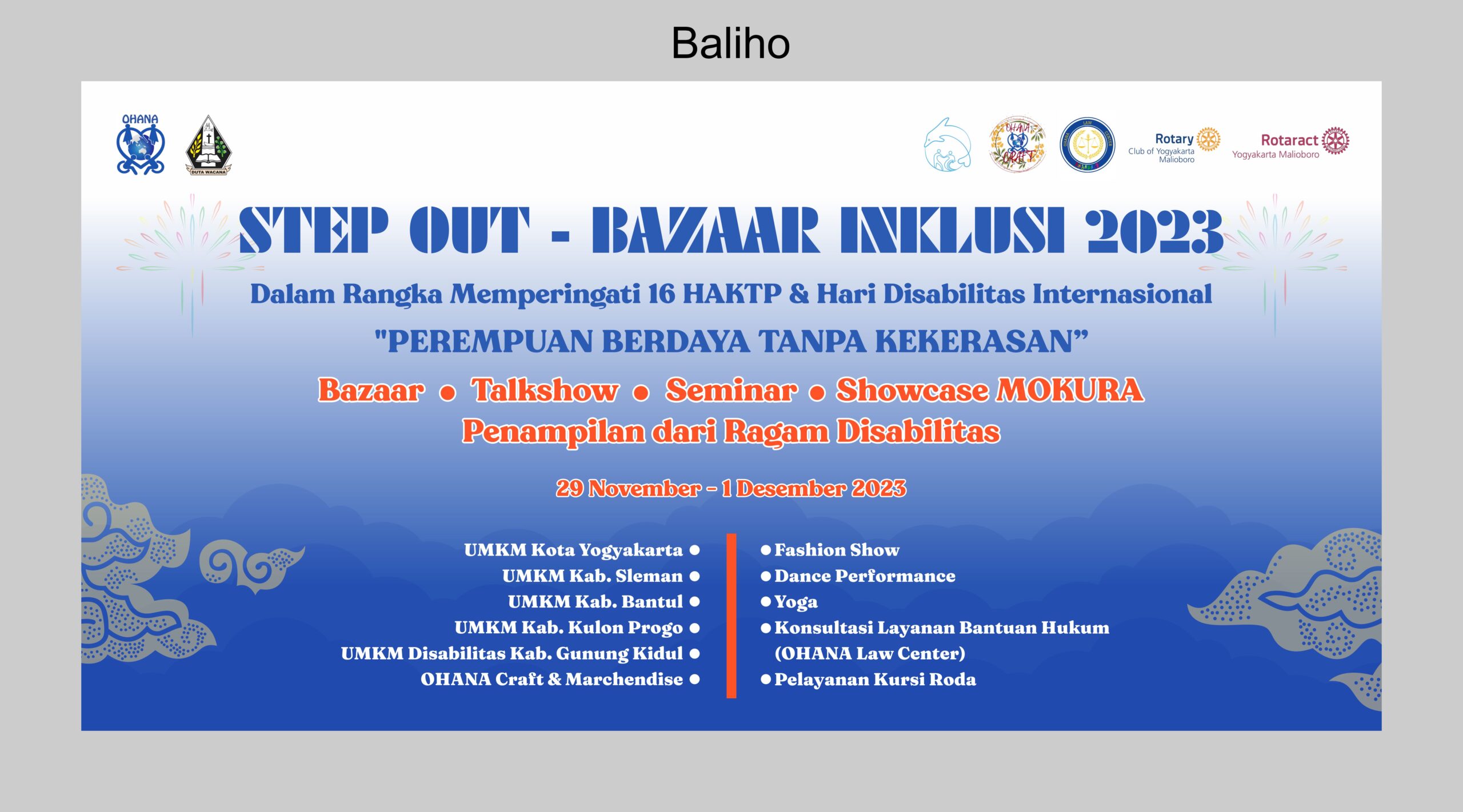 Ohana Event Bazaar di UKDW Jogja Desain Vector