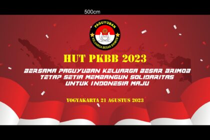 PKBB Paguyuban Keluarga Besar Brimob Backdrop Desain Vector