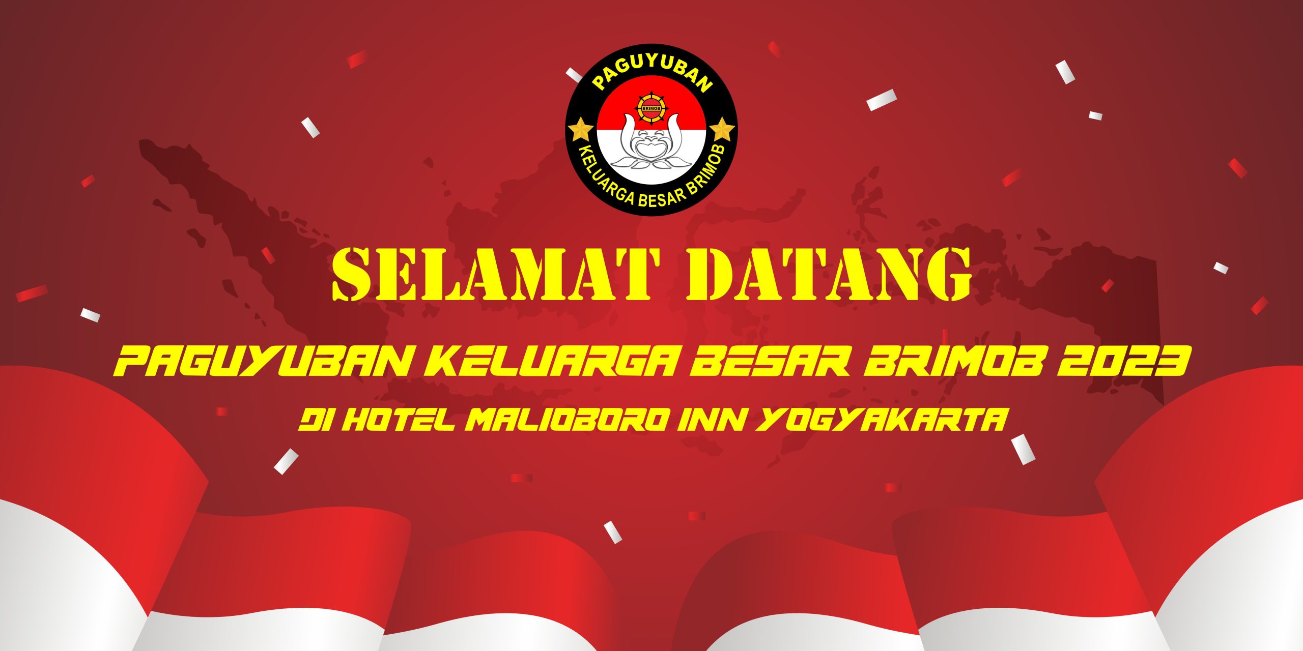 PKBB Paguyuban Keluarga Besar Brimob Backdrop Desain Vector