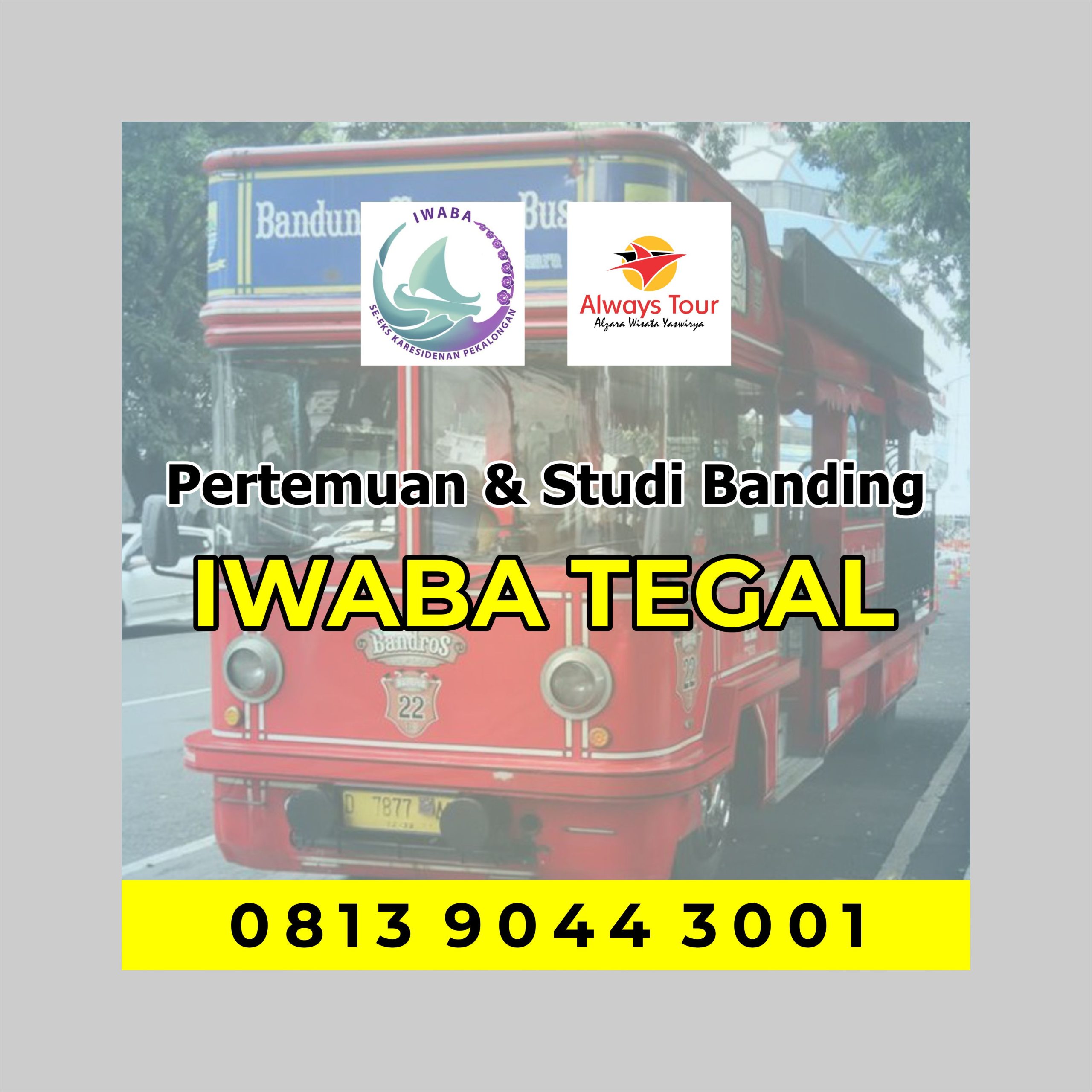 Pertemuan & Studi Banding IWABA TEGAL Banner Desain Vector