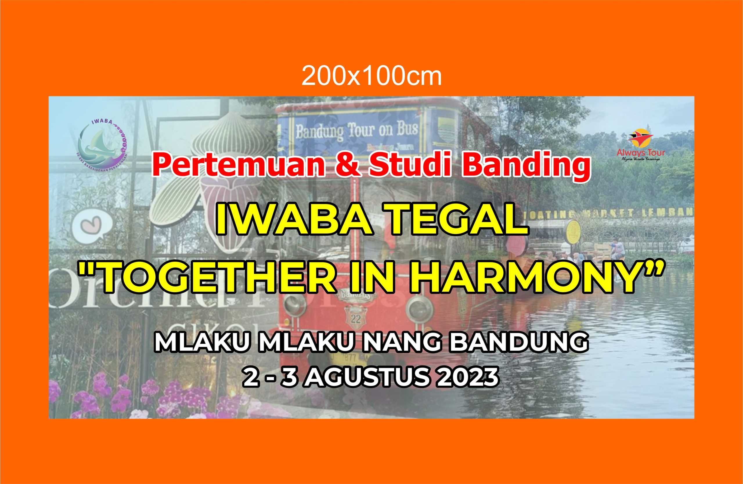 Pertemuan & Studi Banding IWABA TEGAL Banner Desain Vector