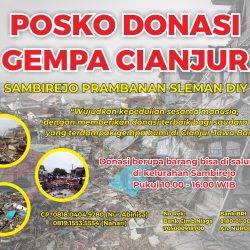 Posko Donasi Gempa Banner Design Vector