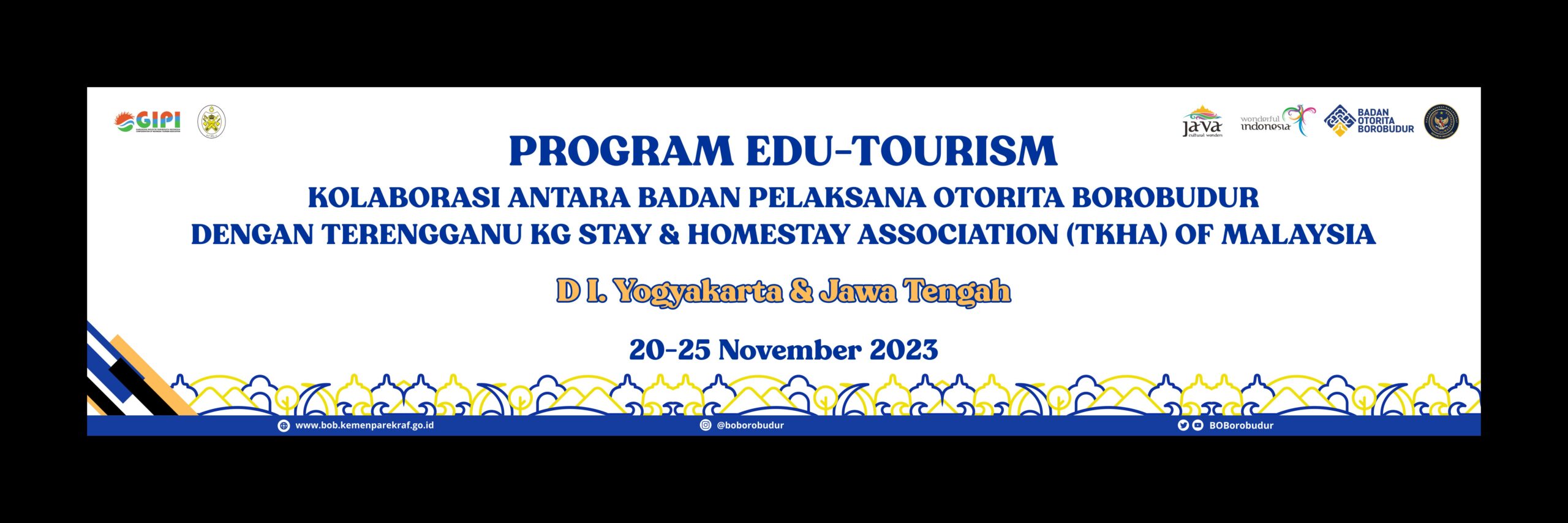 Program Edu Tourism Banner Desain Vector