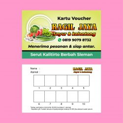 Ragil Jaya Kartu Voucher Design Vector