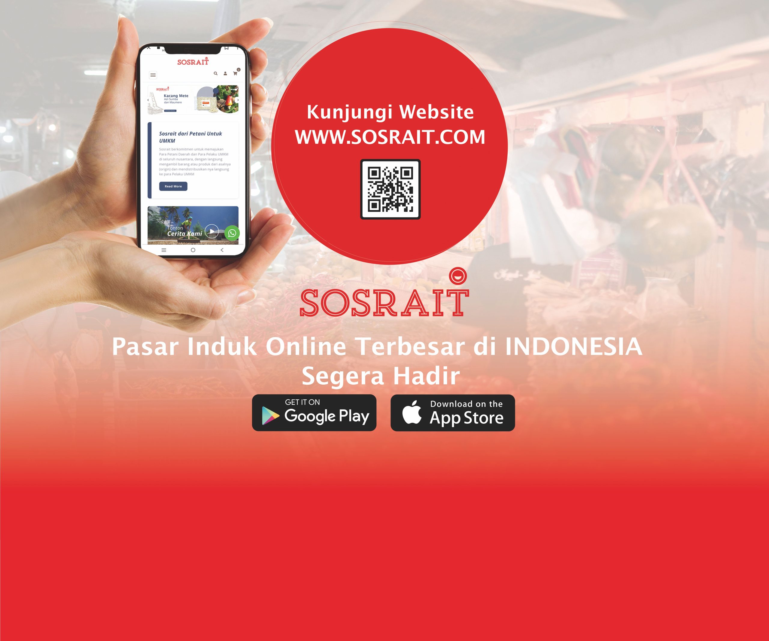 Sosrait dari Petani untuk UMKM Event JEC Backdrop Desain