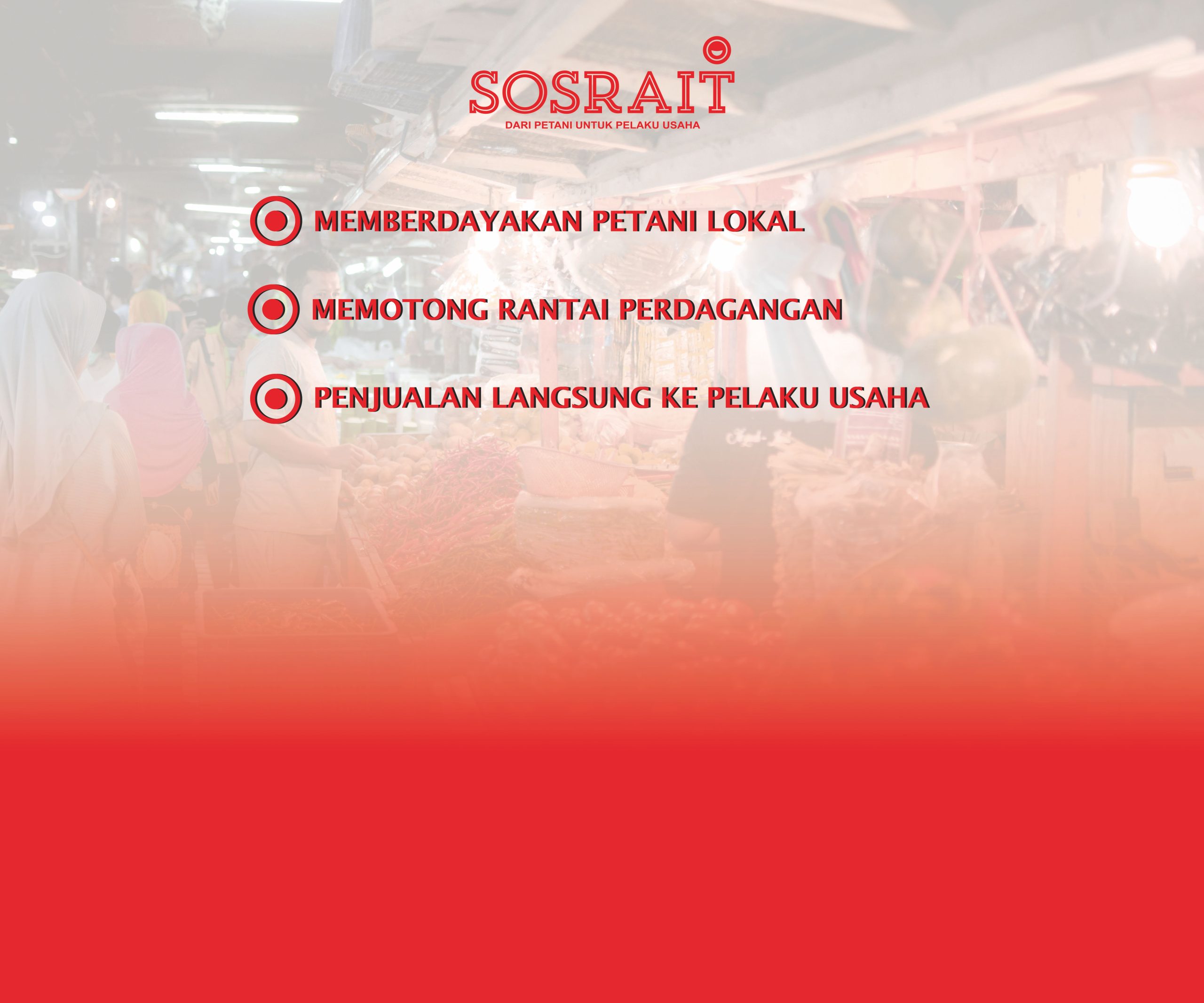 Sosrait dari Petani untuk UMKM Event JEC Backdrop Desain