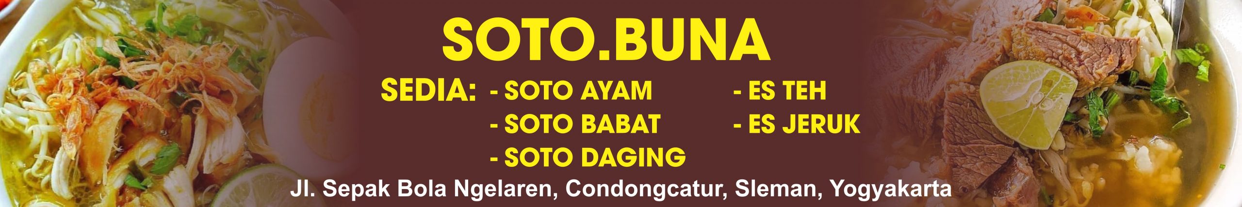 Soto Buna Spanduk Vector CorelDraw