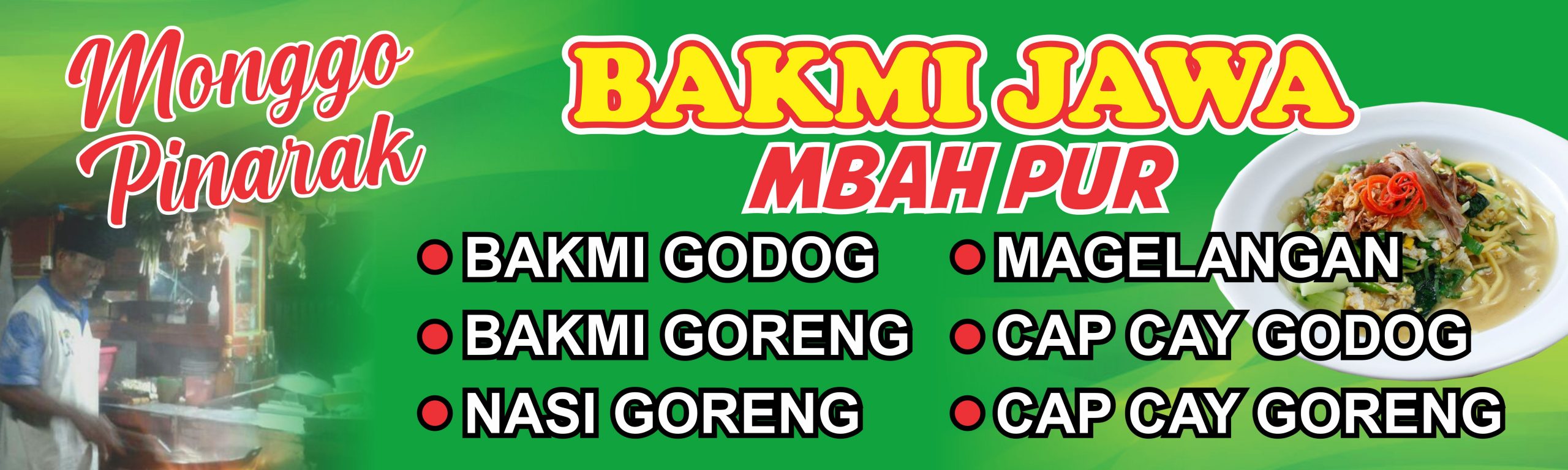 Spanduk Bakmi Jawa Vector CorelDraw