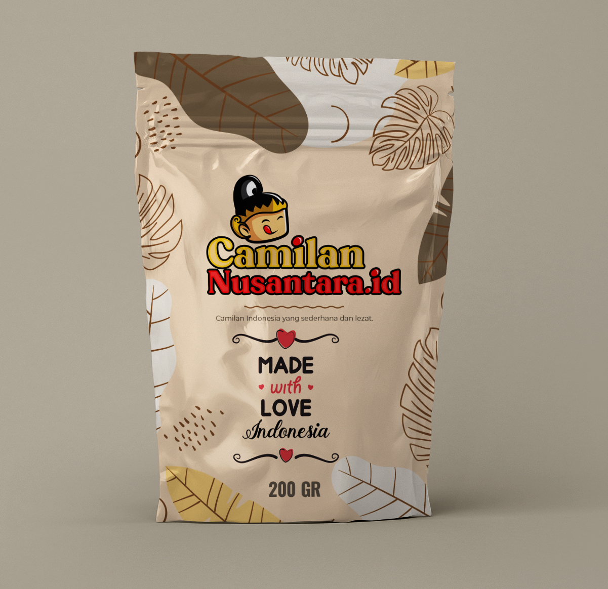 Standup Pounch Pack Mockup Camilan Nusantara