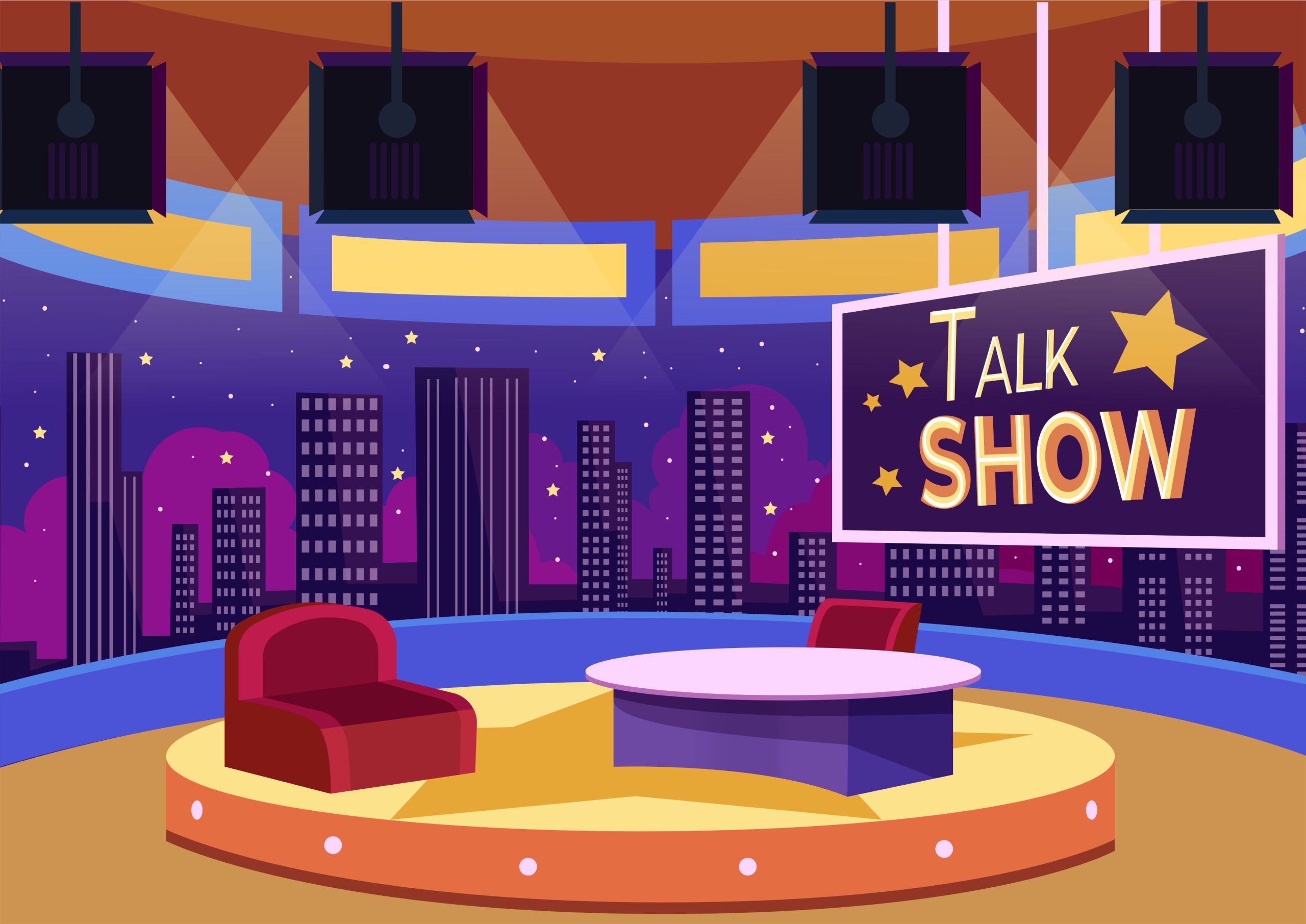 Talk Show Background Vector