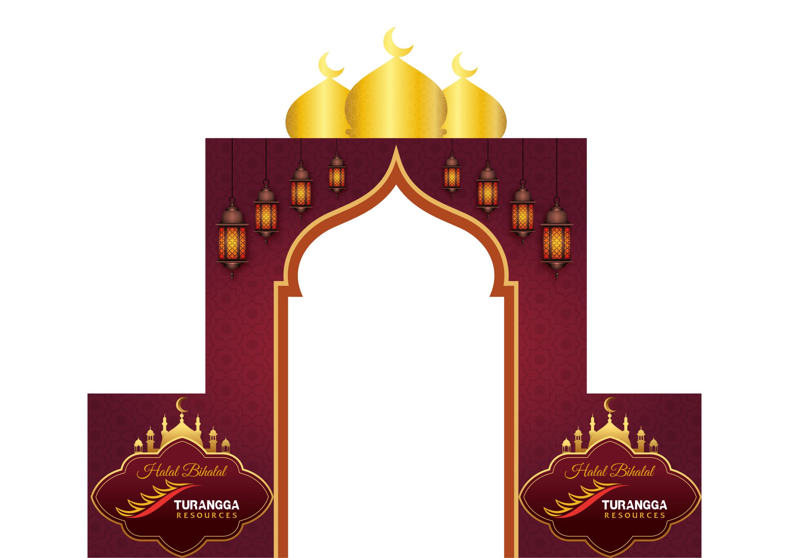 Turangga Halal BIhalal Backdrop Gate Desain