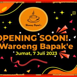 Waroeng Bapake Opening Soon Backdrop Banner Desain Vector