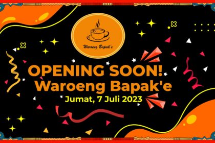 Waroeng Bapake Opening Soon Backdrop Banner Desain Vector