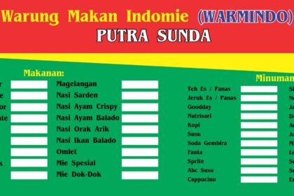 Warung Makan Indomie WARMINDO Putra Sunda Banner Vector