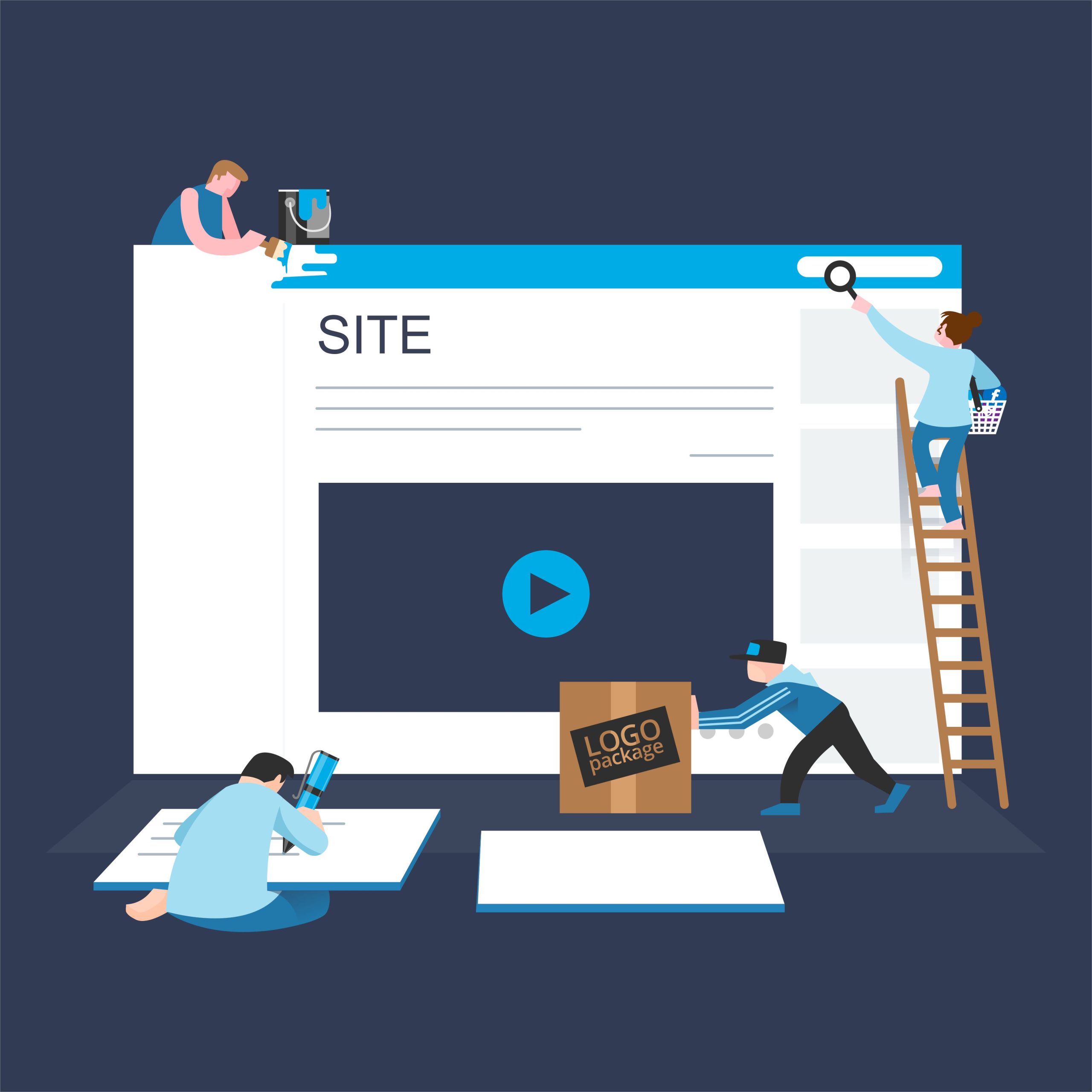 Website Design Concept Vector CorelDraw